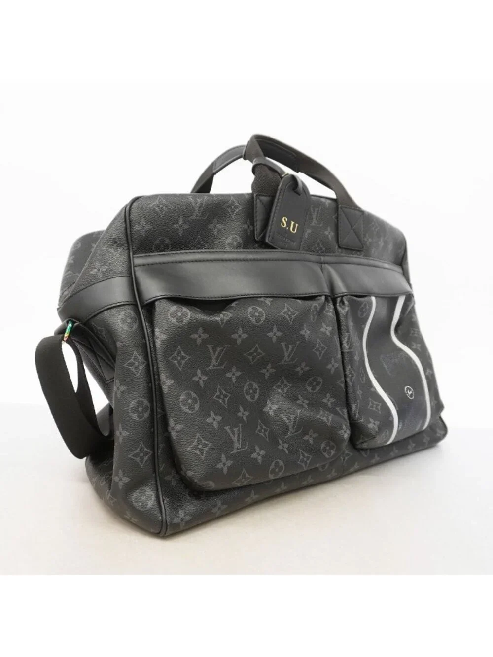 Louis Vuitton Boston Bag Monogram Eclipse Flash Black 2-Way Fragment Design